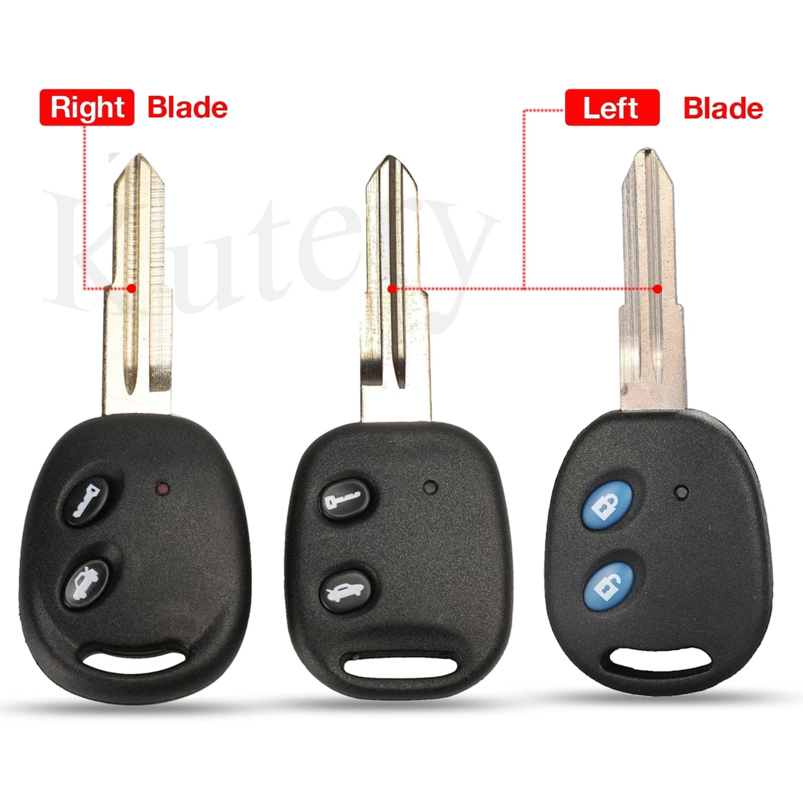 Jingyuqin – clé télécommande à 2 boutons pour Chevrolet LOVA Sail Epica Lechi Spark, lame en laiton