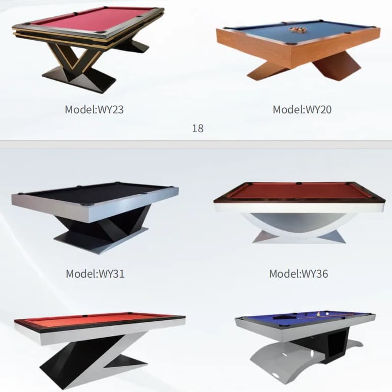 Table de billard et de salle à manger 3-en-1 en bois massif de luxe moderne, de haute qualité, avec