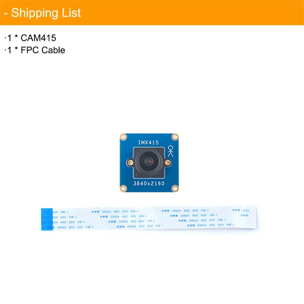 Module de caméra MIPl 4K CAM415 8MP STARVIS IMX415, capteur lmage AI 4K, enregistrement vidéo et Vis