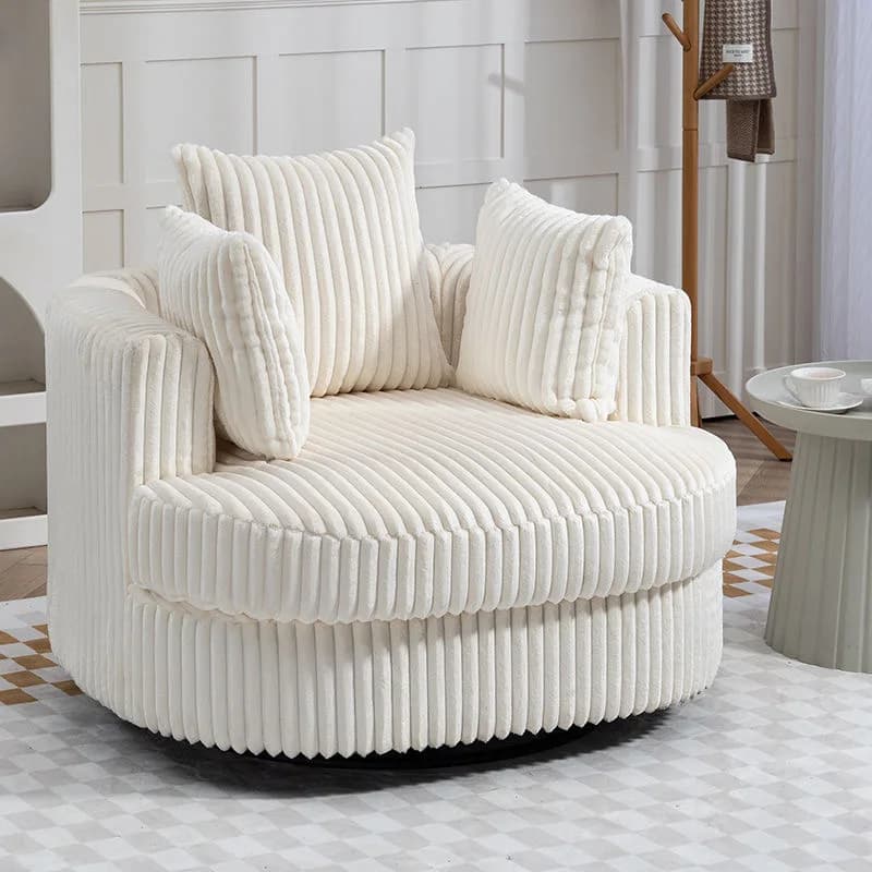 Chaises pivotantes de luxe avec accoudoirs, design minimaliste nordique, parfaites pour le salon, le