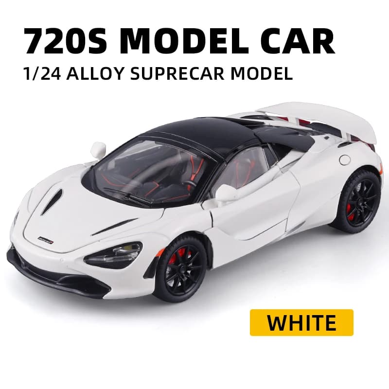 Mclaren 720s 1:24 Super Sportcar son et lumière Miniatures alliage moulé sous pression modèle de voi