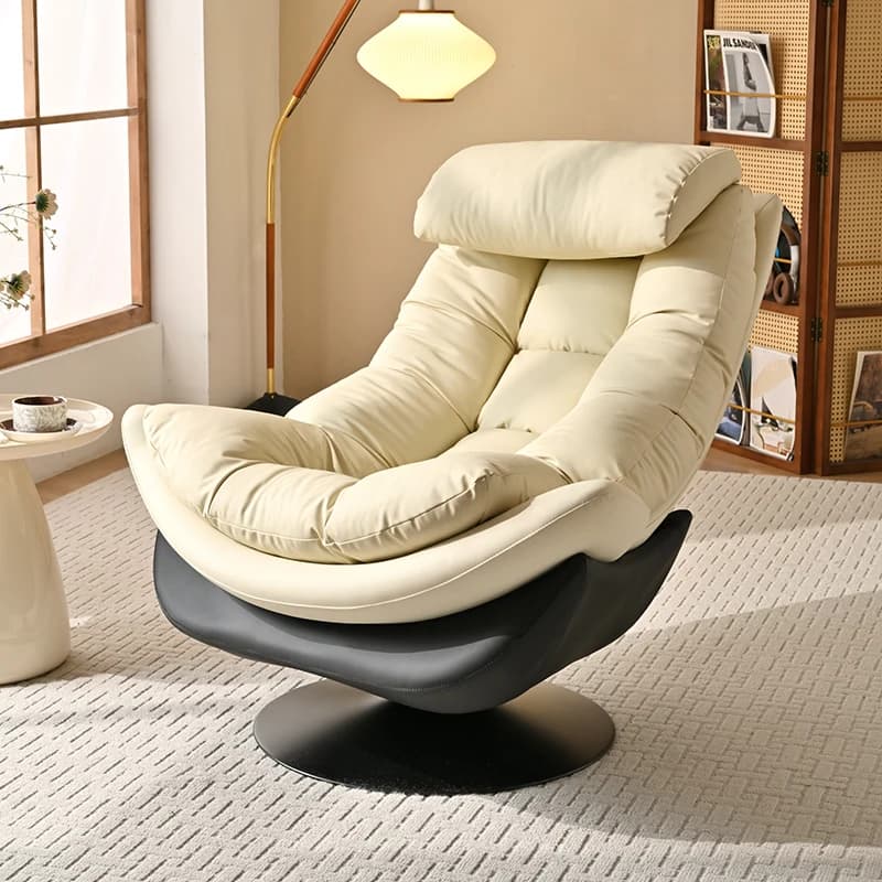 Appui-tête blanc chaise de sol ergonomique salon balcon chaise de méditation décor en bois moderne s