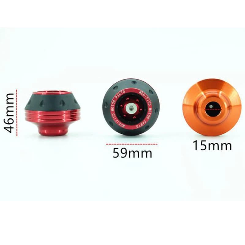 Protecteur de crash de moto coloré, cadre de fourche avant de roue, tampons de protection d'essieu,
