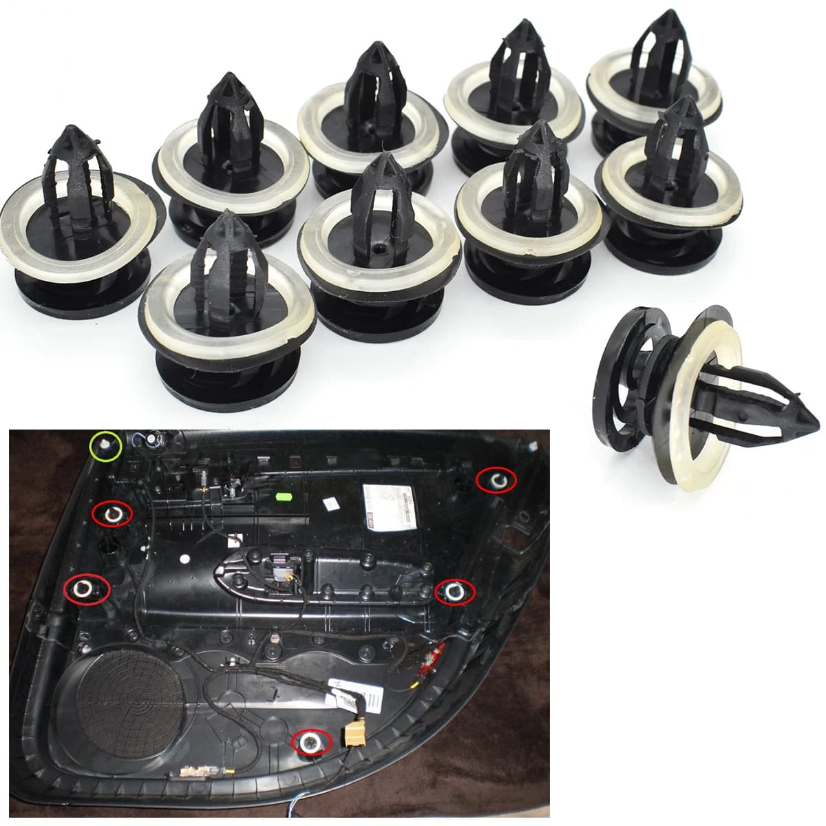 Clips de fixation pour carte de porte intérieure de voiture, 10/20 pièces, 8E 0868243 Pour VW Audi