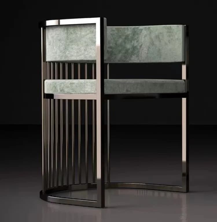Restaurant nordique chaise moderne hôtel de luxe italien chaise en acier inoxydable café réception c