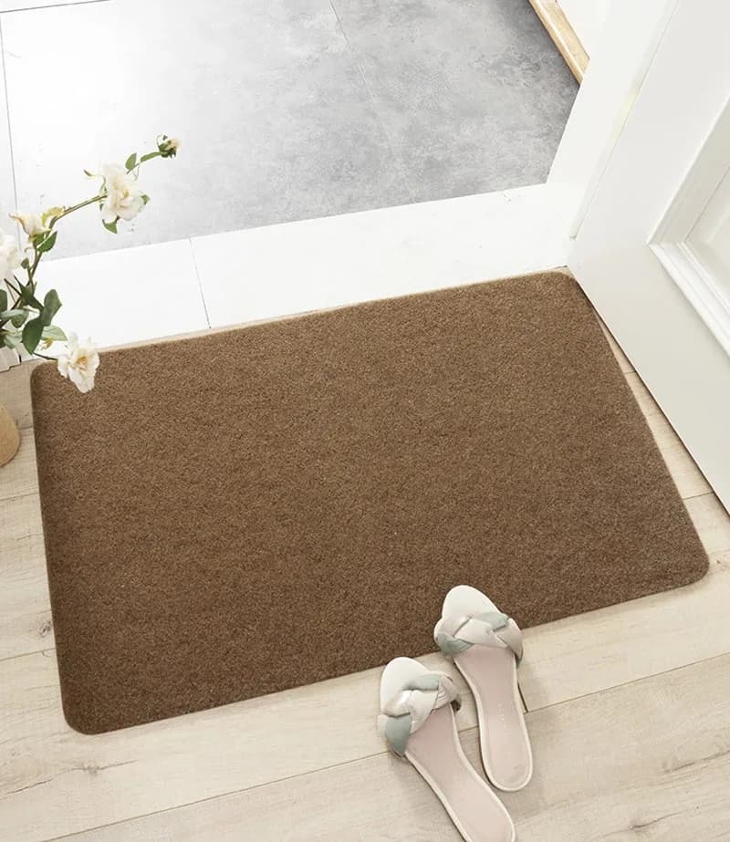 Tapis de porte uni de couleur unie, antidérapant, pour une décoration minimaliste et moderne de la m
