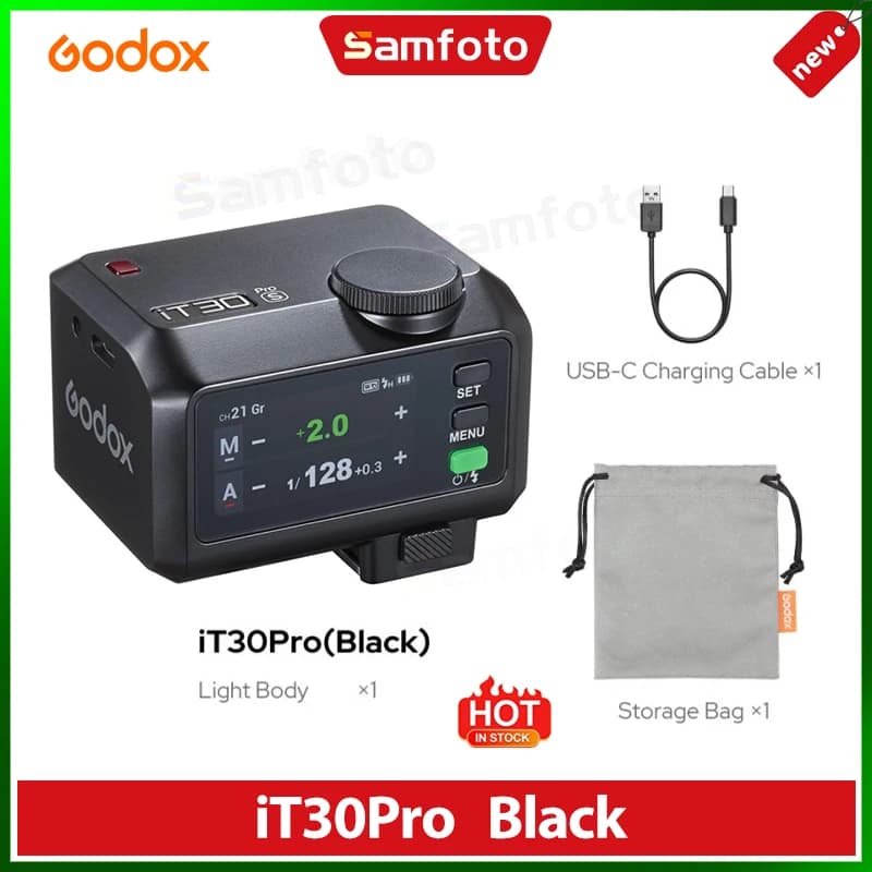 Godox iT30Pro iT30 Pro C/N/S/F/O 2.8 "Touchscreen Flash de poche TTL Exposition automatique 2.4G san