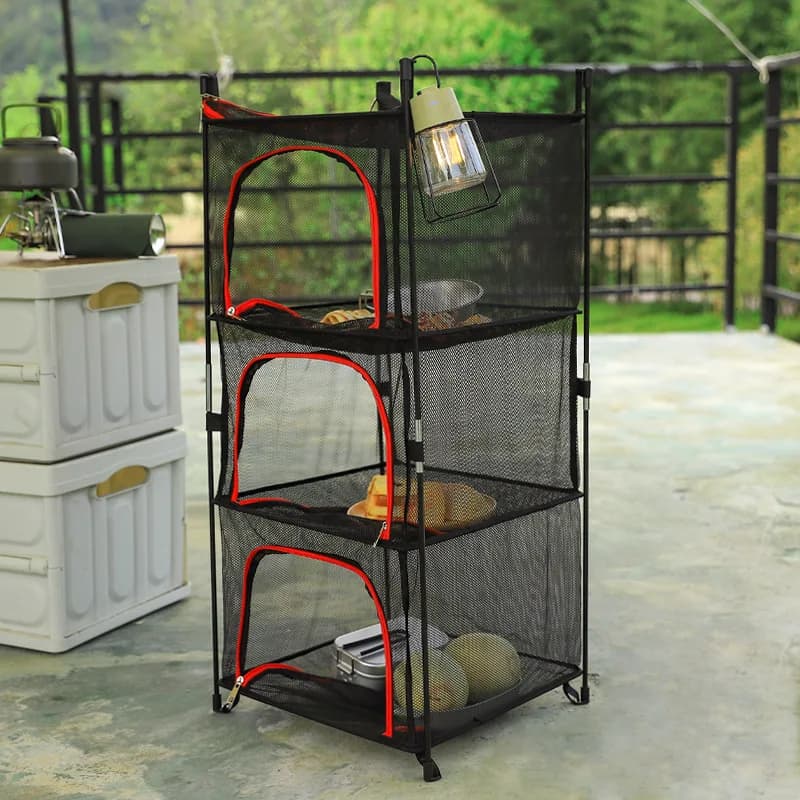Filet de séchage pliable pour camping en plein air, bassin à bol ventilé, stockage de ustensiles de