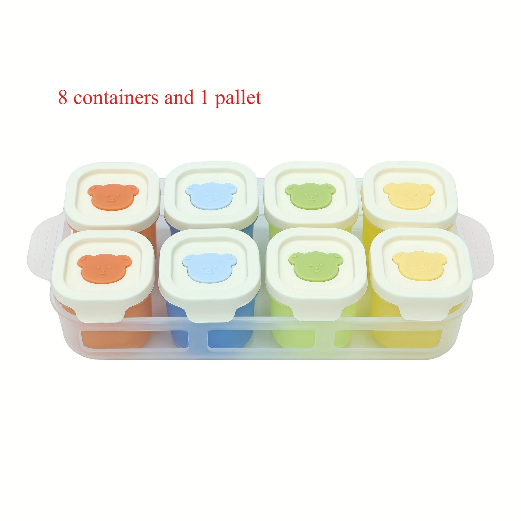 Plateau de congélation pour aliments pour bébés avec couvercle – Plateau à glaçons en silicone de qu