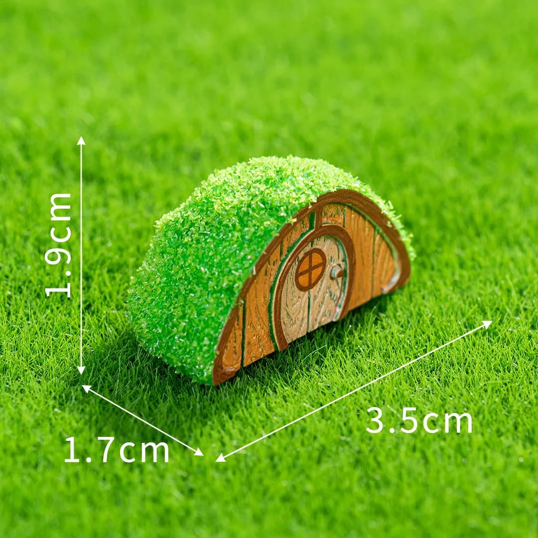 Mignonne mini figurine de maison forestière en résine, décoration naturelle et fraîche pour micro-pa