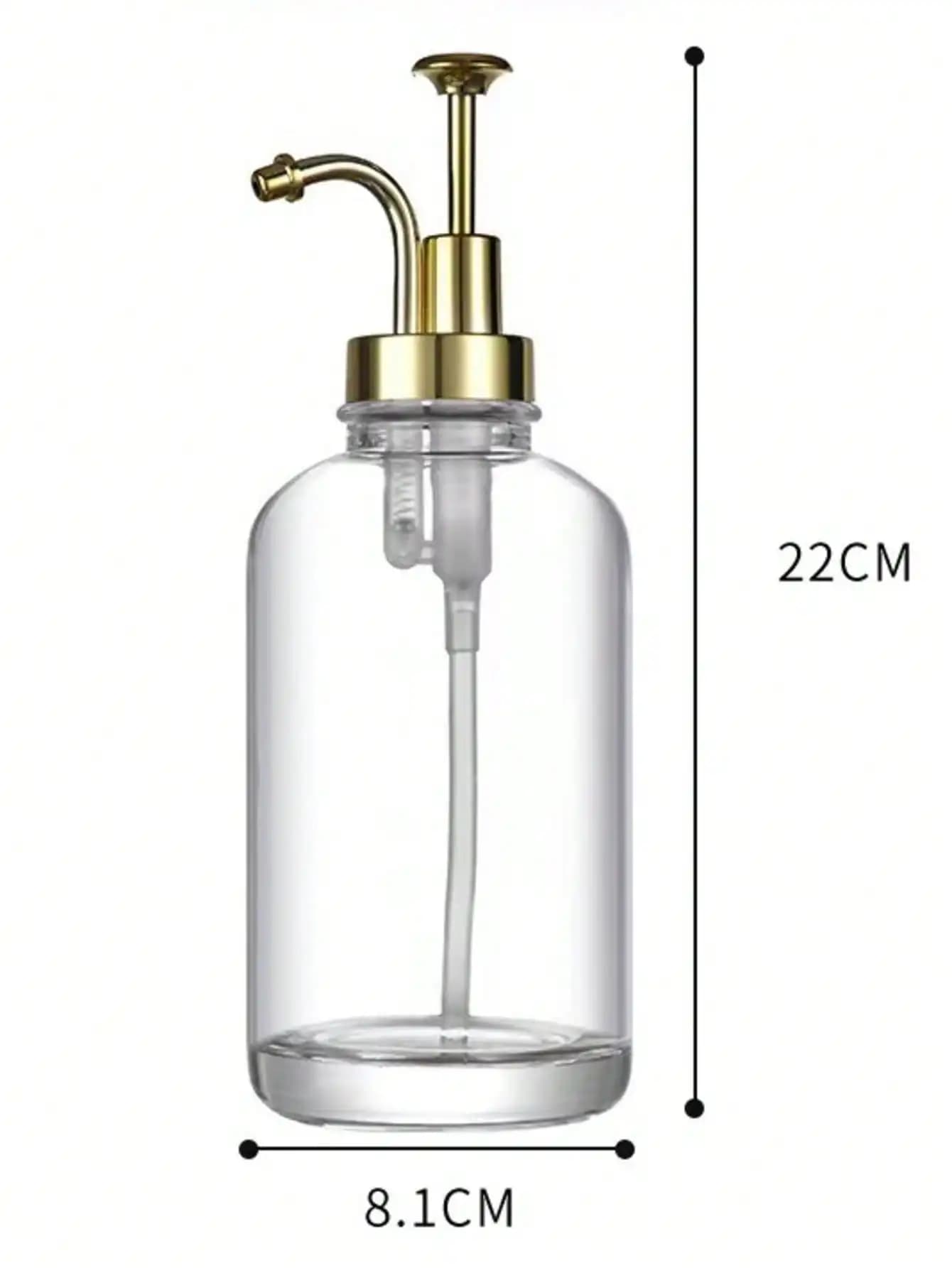 1 bouteille en verre pour sirop, bouteille en verre, pompes distributrices pour sirop, huile, lotion