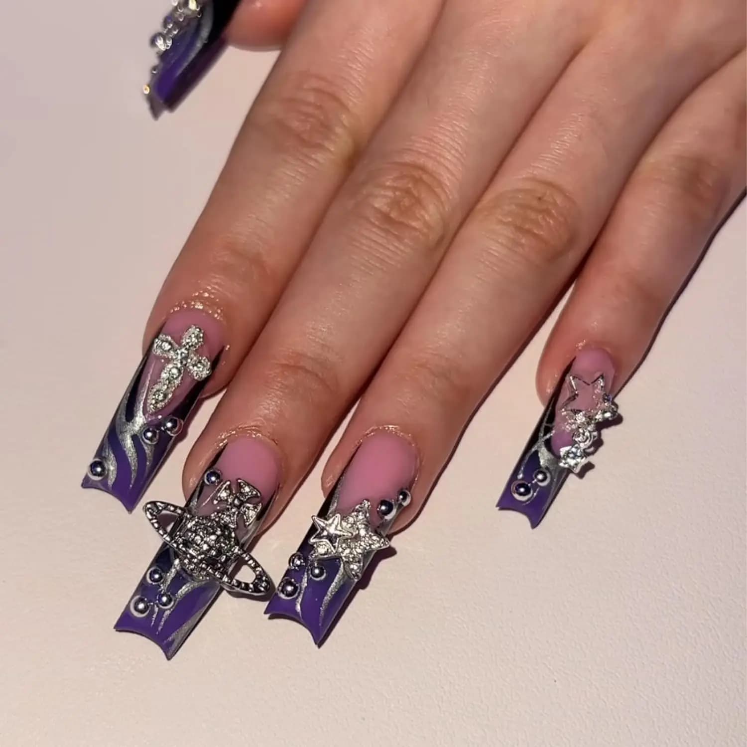 70 pièces breloques pour ongles en forme d'étoile pour ongles en acrylique, décoration d'art d'ongle
