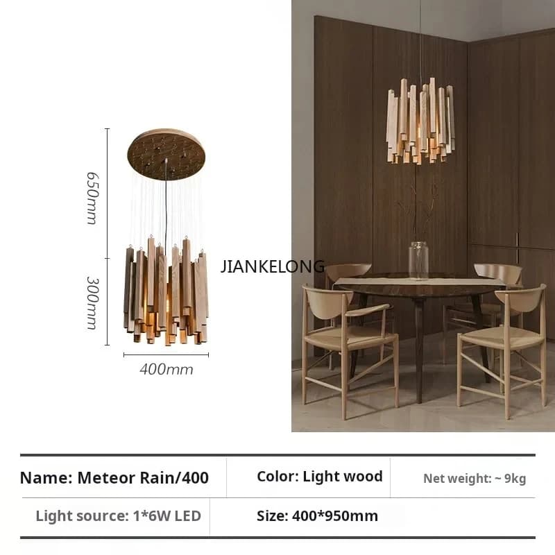 Lampe de plafond en bois, lustre de restaurant, décoration de chambre, lampes suspendues, éclairage