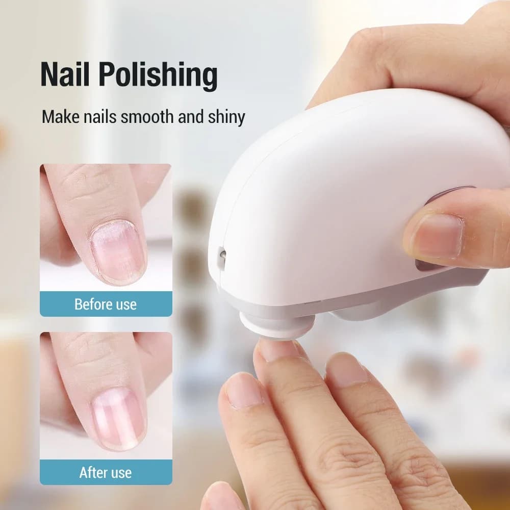 Coupe-ongles électrique, meulage et polissage avec lumière, automatique, Rechargeable, manucure pour