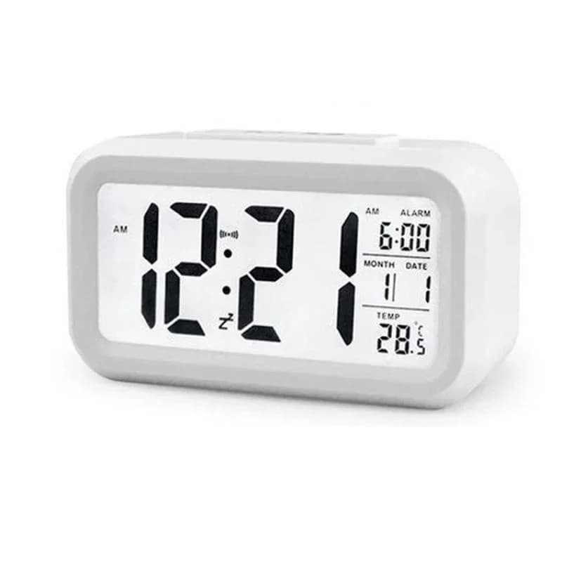 Réveil numérique LCD avec thermomètre calendrier