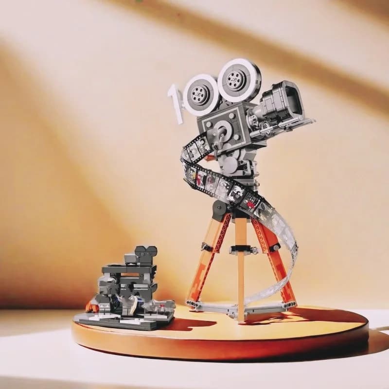 Nouveauté : Ensemble de blocs de construction de modèle de mini-caméra classique, 811 pièces, assemb