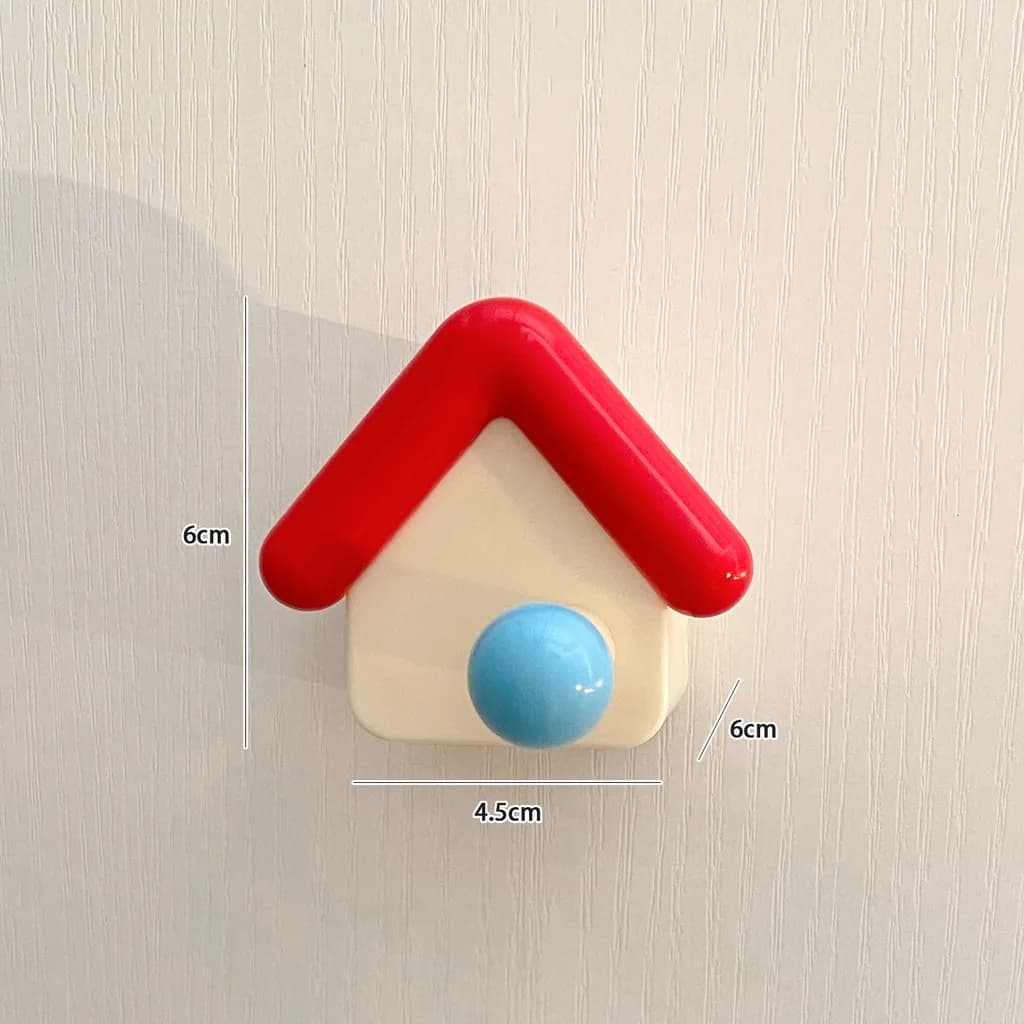 Crochet mural en plastique en forme de maison, minimaliste et décoratif, mignon pour salle de bain,