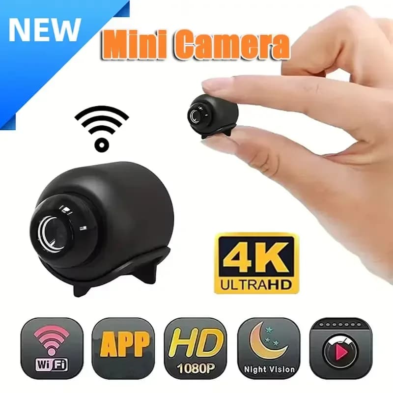 Caméra sans fil 4K HD, caméra de surveillance vidéo, vision nocturne, détection de mouvement, camésc