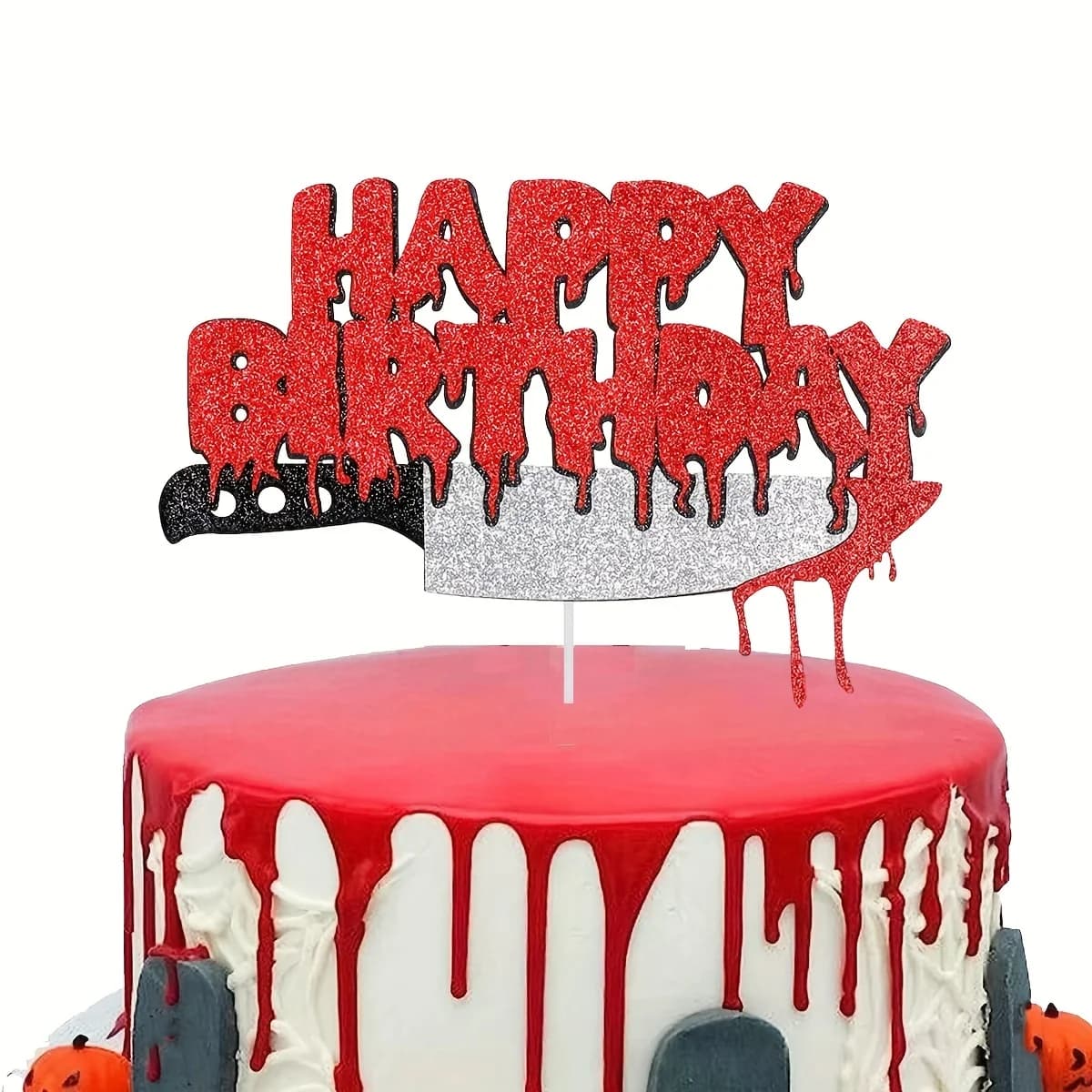 Décoration de gâteau d'horreur effrayant d'Halloween, pièce maîtresse unique pour un doux soucieux,