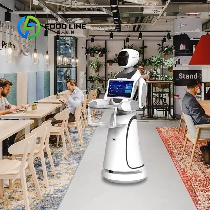 Robot humanoïde de service intelligent personnalisé avec évitement d'obstacles, machine de guidage a