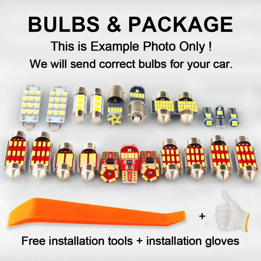 TPKE 11 pièces Canbus voiture lampe à LED intérieur dôme boîte à gants carte lumières Kit d'ampoule