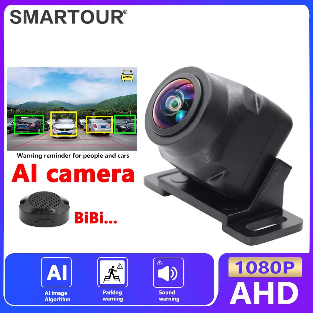 Caméra de recul de voiture ADAS AI avec angle de vision de 180°, 4K AHD 1080P, capteur de stationnem