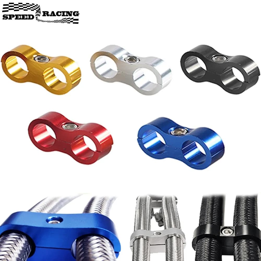Universel AN4 AN6 AN8 AN10 billette huile carburant eau tuyau Tube séparateur pince aluminium ligne