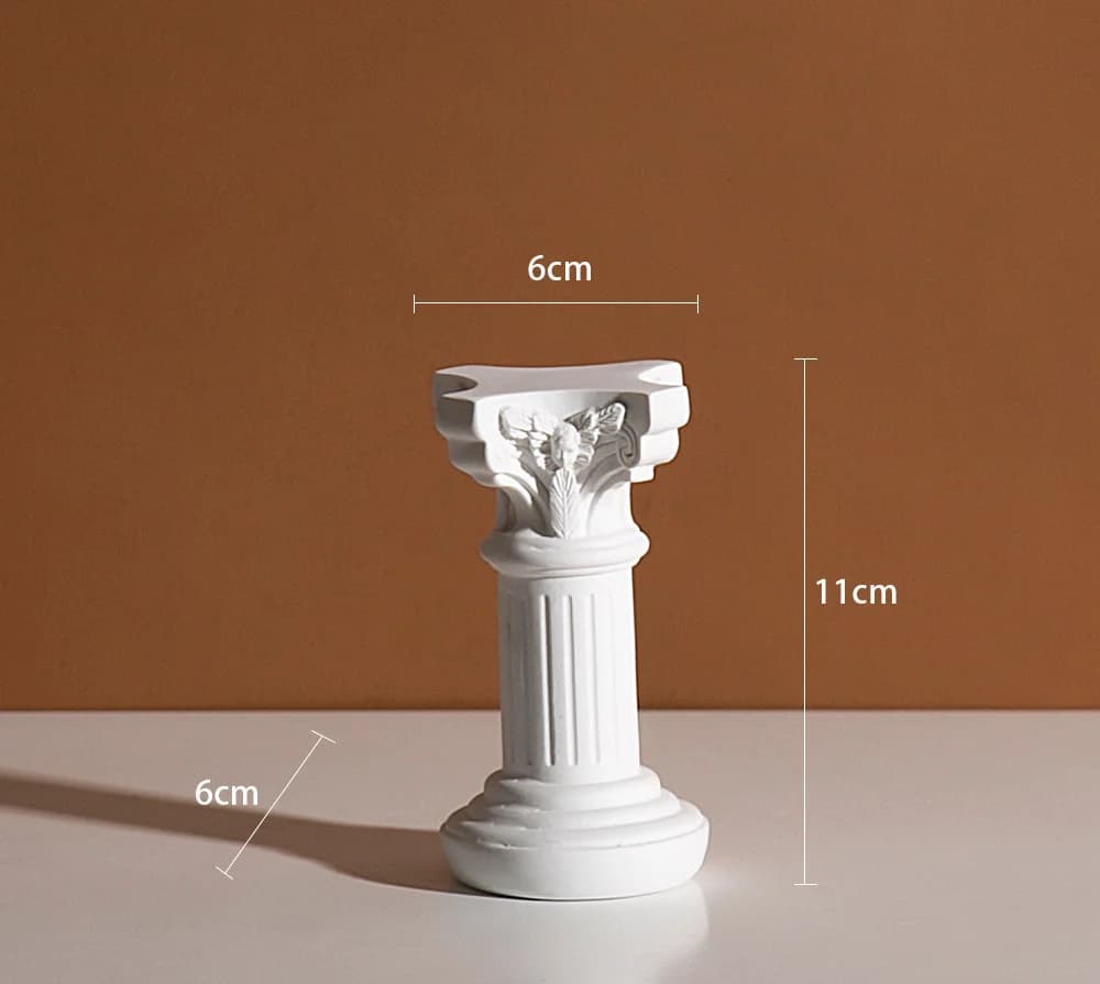 Ornement d'ange de colonne romaine ci-après, sculpture en résine, vitrine, modèle de maison, mini ac