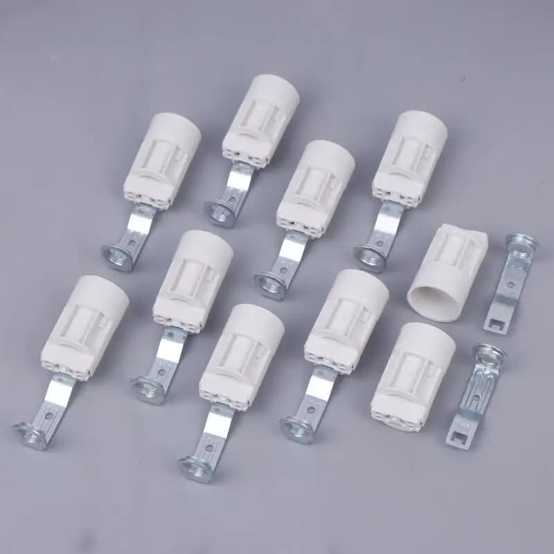 Support de lampe à candelabre E14, 10 pièces, base d'éclairage, supports en alliage de Zinc, support