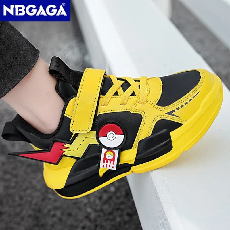Baskets de sport en cuir PU pour enfants, chaussures de course classiques pour garçons, chaussures d