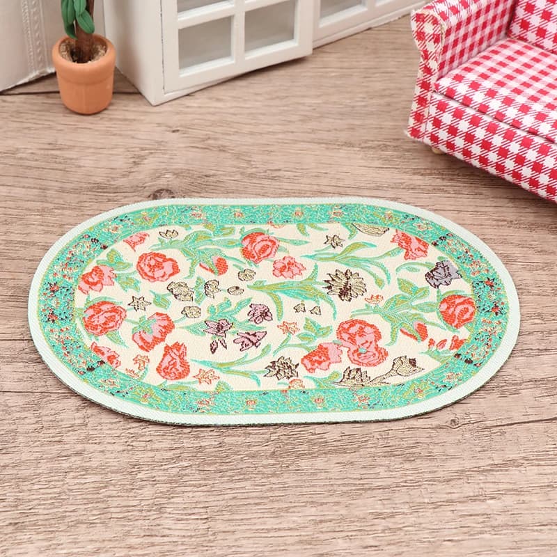 Tapis de couverture de sol de style turc, jouet de courses, maison l'inventaire, rond, carré, polymè