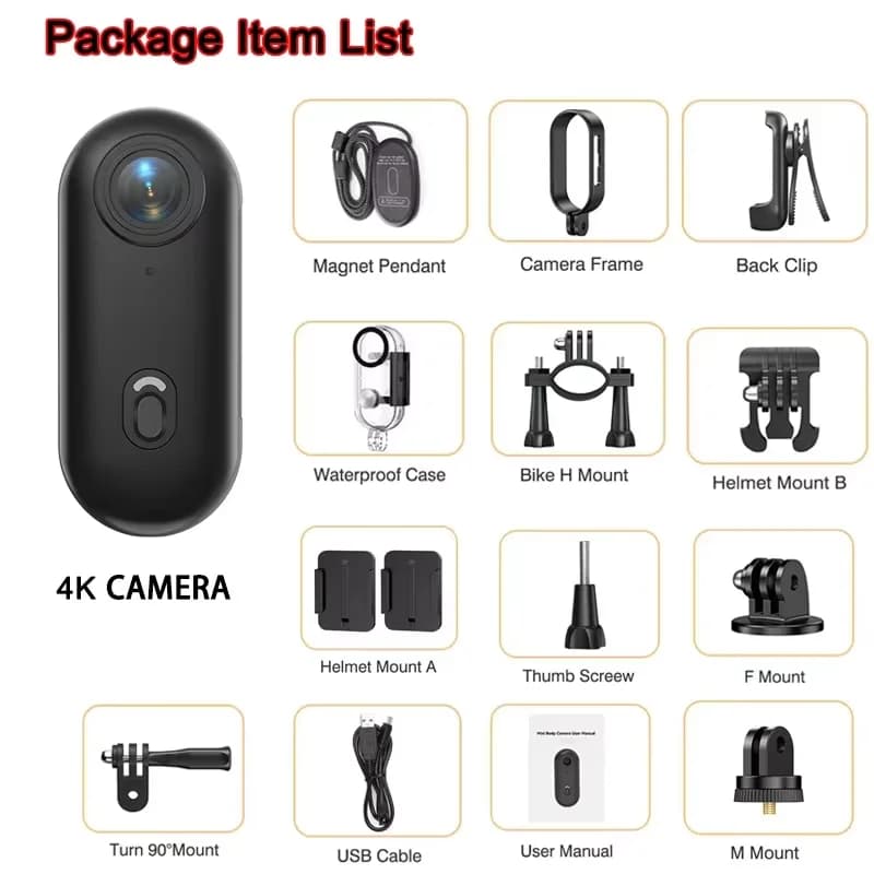 Caméra de sport de plein air 4K multifonction WIFI dans le casque moto vélo étanche Action de vélo M