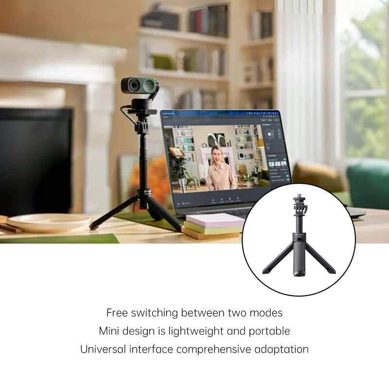 Insta360 Action Camera Mini trépied 2 en 1, accessoire, jambes flexibles rotatives, monopode