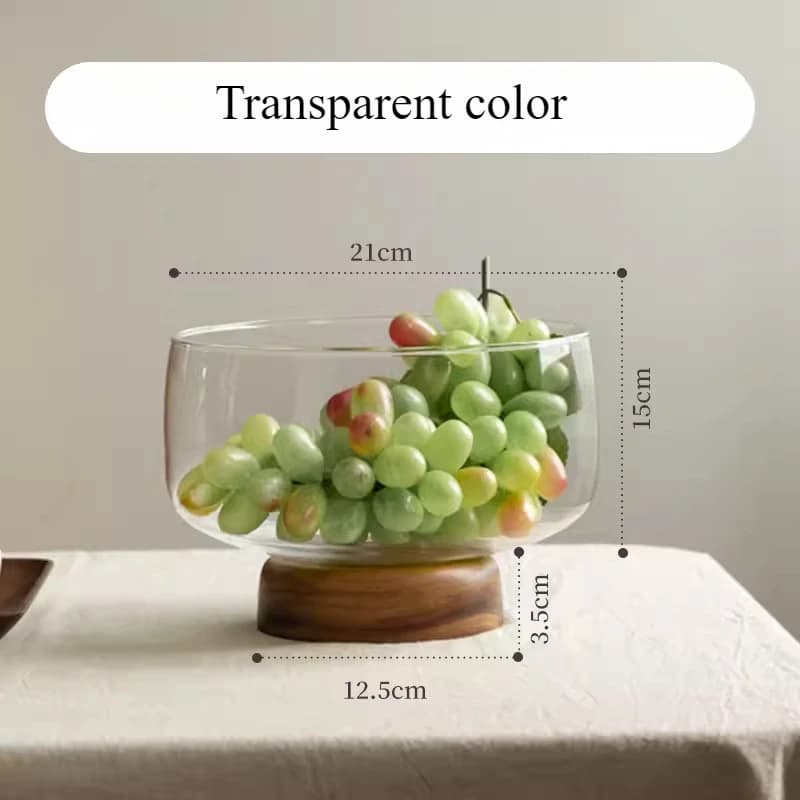Boîte de rangement haut de gamme en verre pour collations, bonbons, fruits secs, salon, ménage