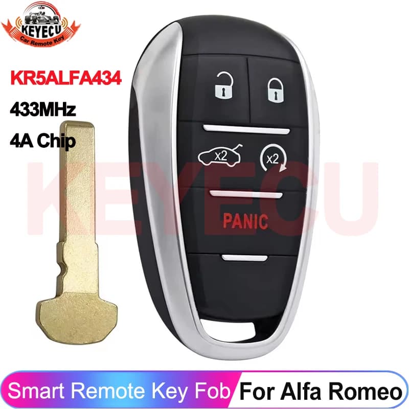 KEYECU A2C97635100 pour Alfa Romeo Giulia Stelvio 2016 2017 2018 2019 2020 2021 2022 4A puce 433MHz