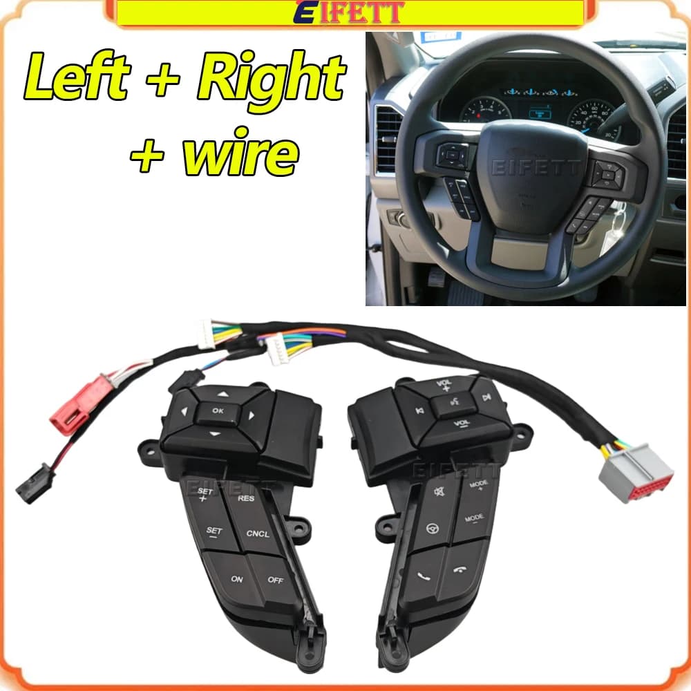 Commutateur de volant pour Ford F-150 2015-2018 F-250 F-350 Super Duty 2015-2019, bouton Bluetooth p