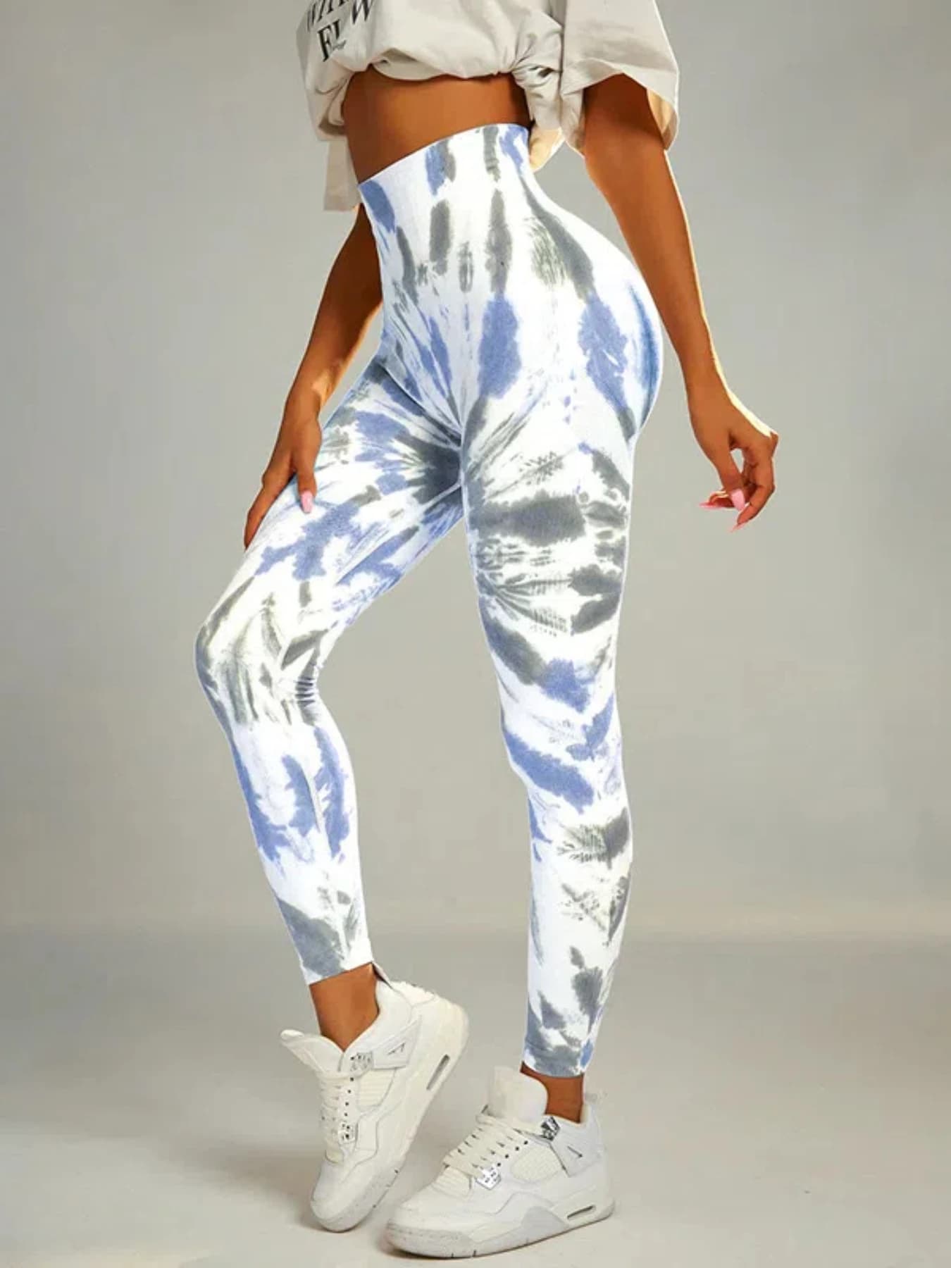 Tie Dye pantalons de Yoga Leggings de gymnastique femmes sans couture taille haute Push Up collants