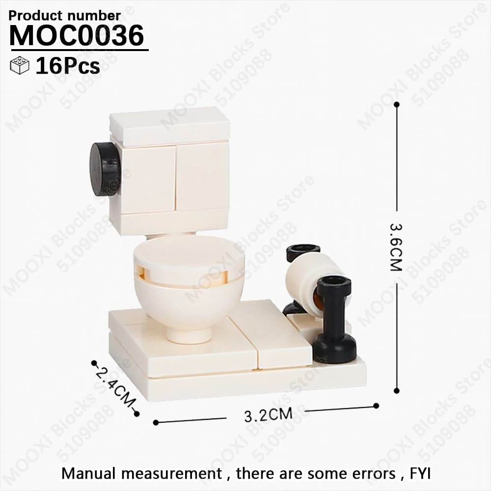 MOOXI City Room bébé série chambre salle de bain modèle maison de jeu MOC brique bricolage assemblé