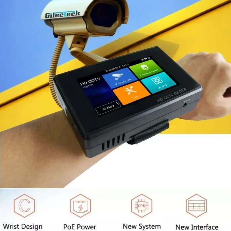 Outil de Test de vidéosurveillance HIK HD IPC1800 Plus, testeur de caméra IP, moniteur CCTV TVI CVBS