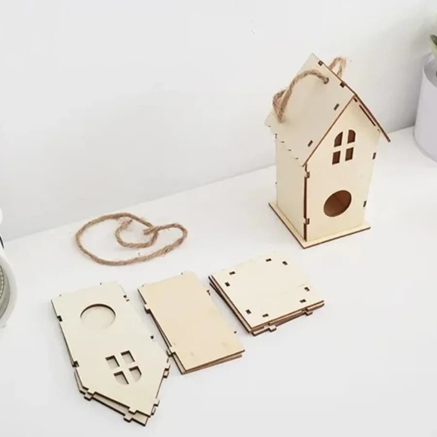 Mini maison de poupée Miniature en bois, Kit de petite maison à monter soi-même, accessoires, fourni