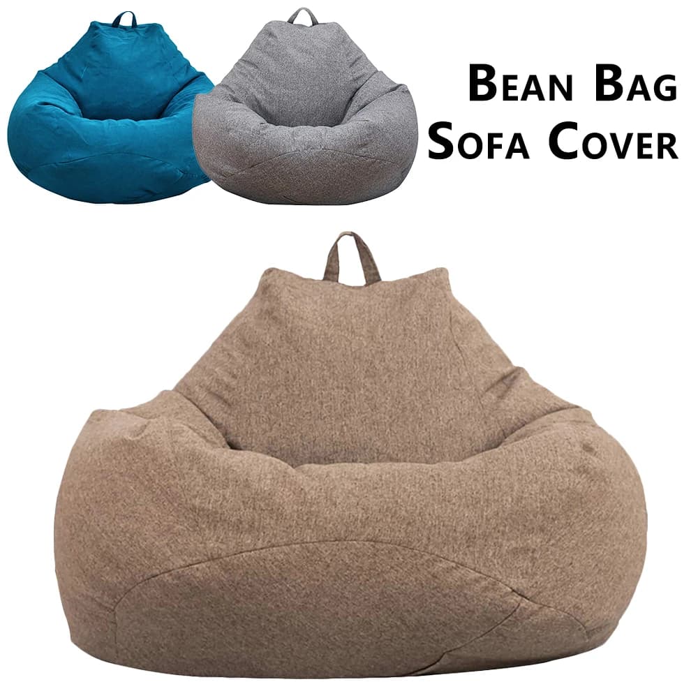Adultes enfants Bean Bag couverture grand paresseux canapé chaise couverture sans remplissage coton