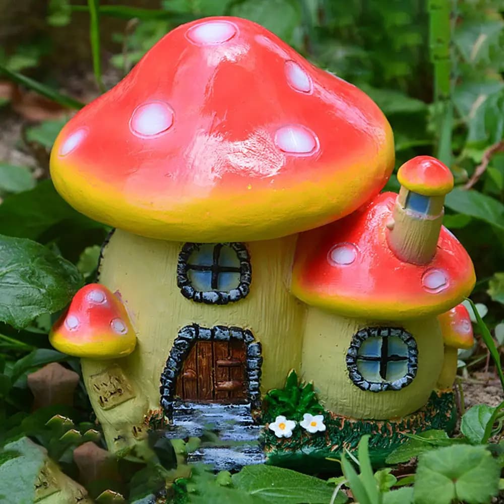 Maison de champignon Miniature en résine, décoration artisanale de jardin féerique, Micro paysage Gn