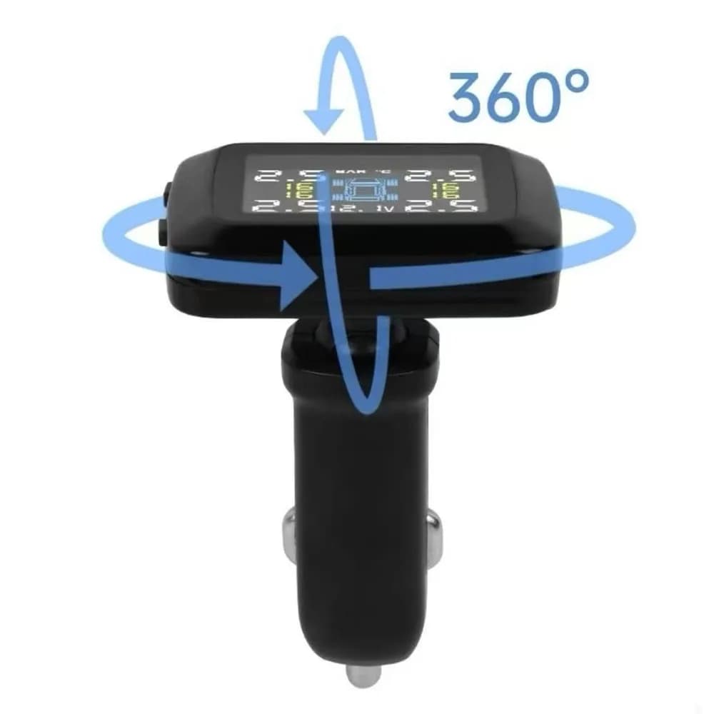 Allume-cigare TPMS pour voiture, système de surveillance de la pression des pneus, alarme, compteur