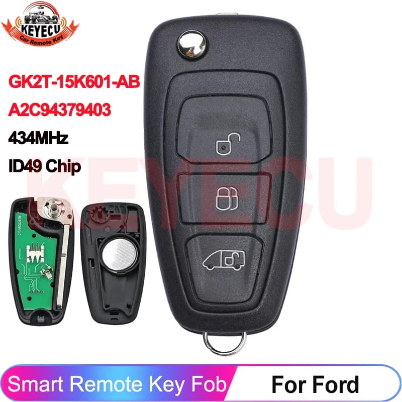 KEYECU GK2T-15K601-AB A2C 94379403 Pour Ford Tourne Transit Transit personnalisé 2016 2017 2018 20