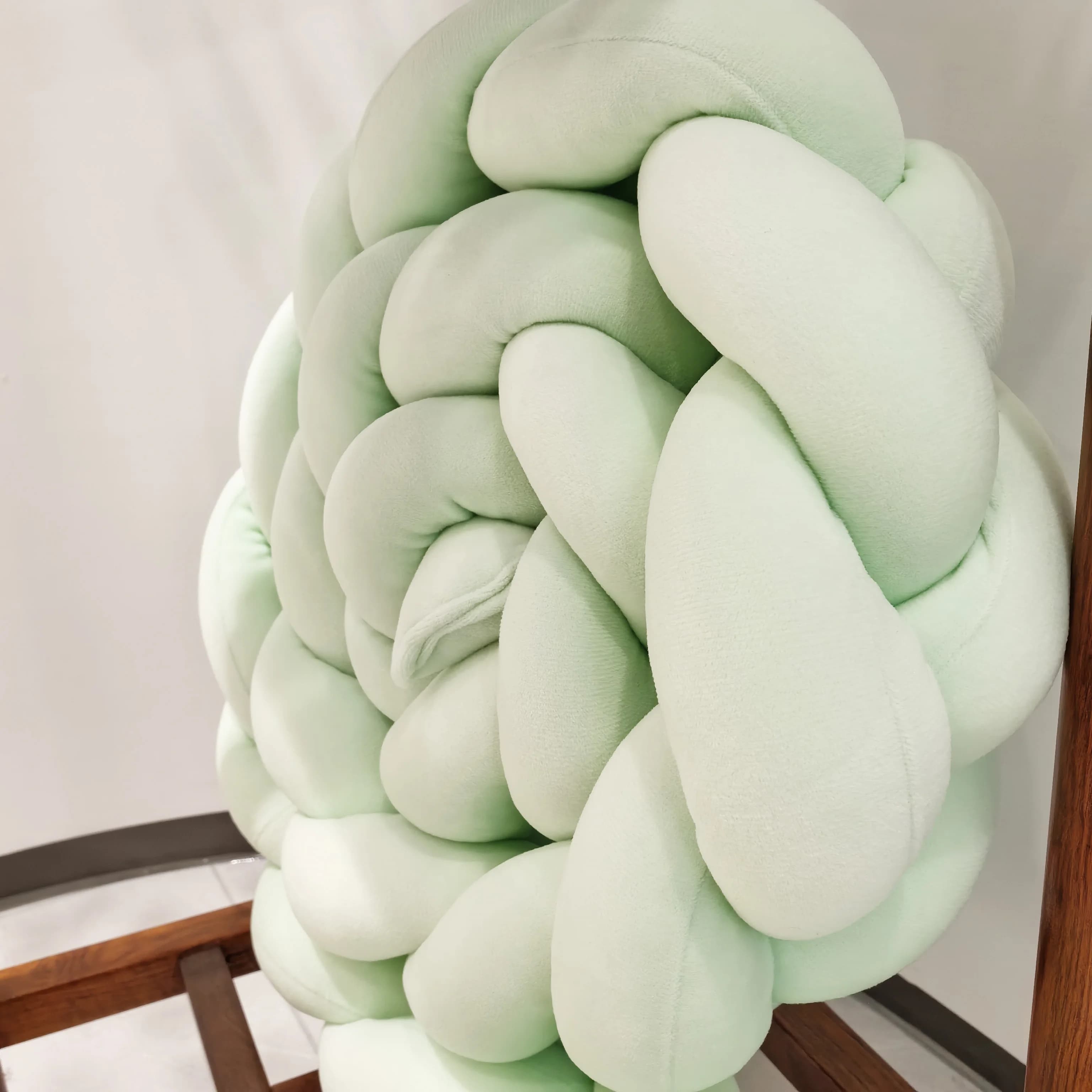 1M/2M/3M/4M bébé pare-chocs lit tresse noeud oreiller coussin pour infantile berceau protecteur lit