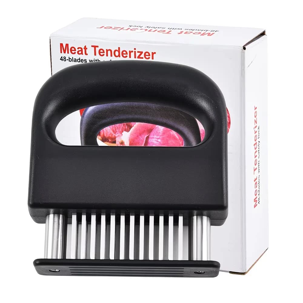 1 Marteau à viande en acier inoxydable, manche ergonomique, utilisé pour attendrir la viande, outil
