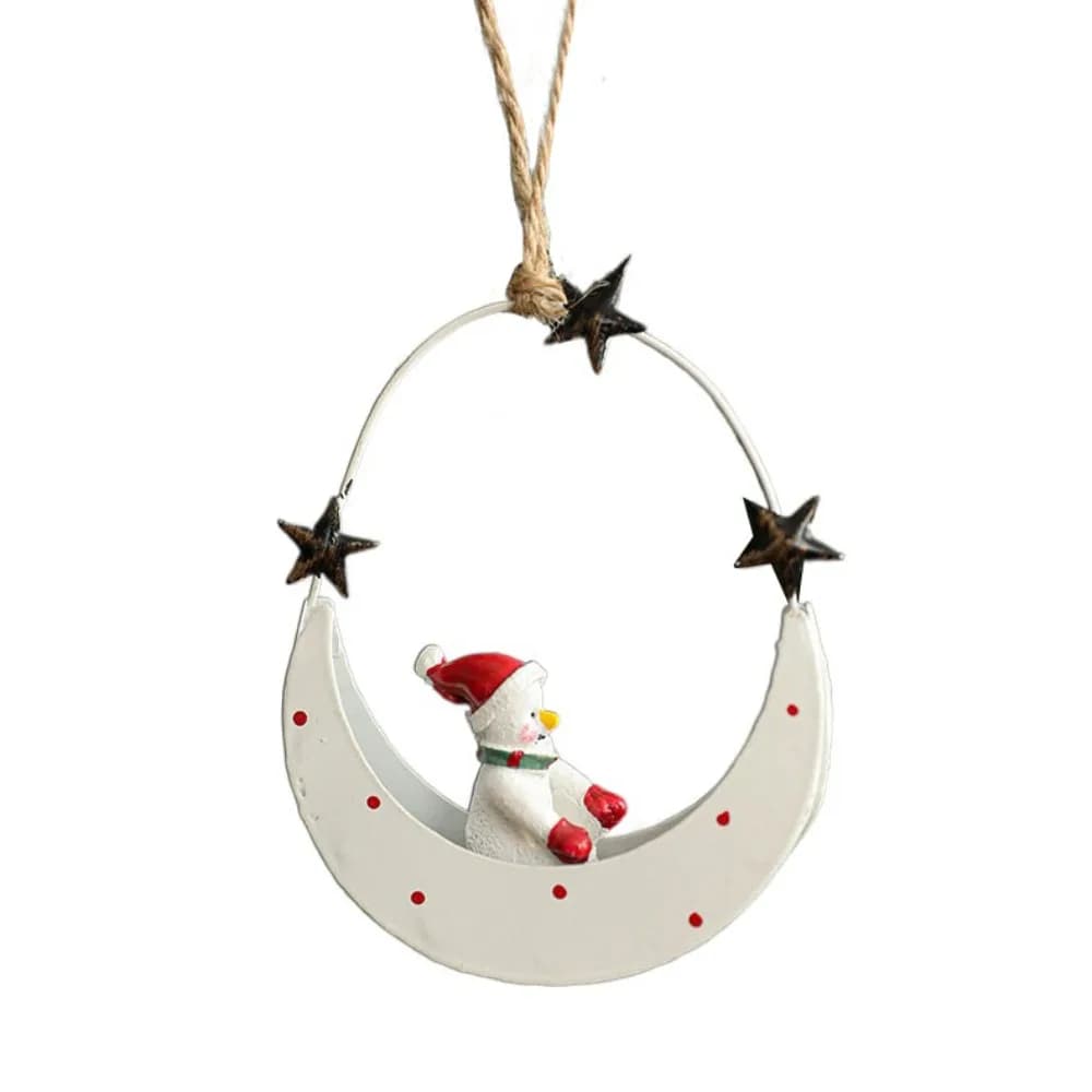 Pendentif de noël suspendu, accessoires photographiques, bonhomme de neige, ornement de noël, fourni