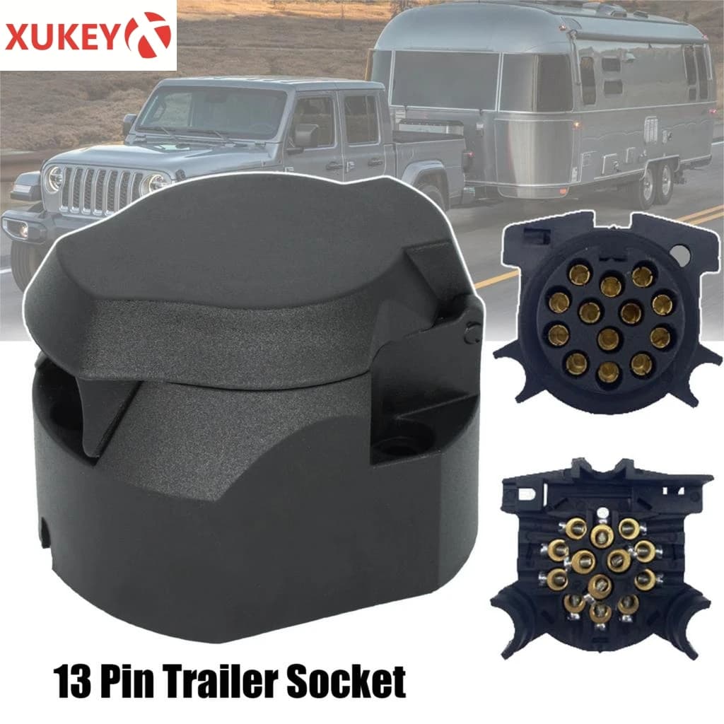 Prise de remorque européenne Durable 12V 13 broches, 13 pôles, barre de remorquage, connecteur élect