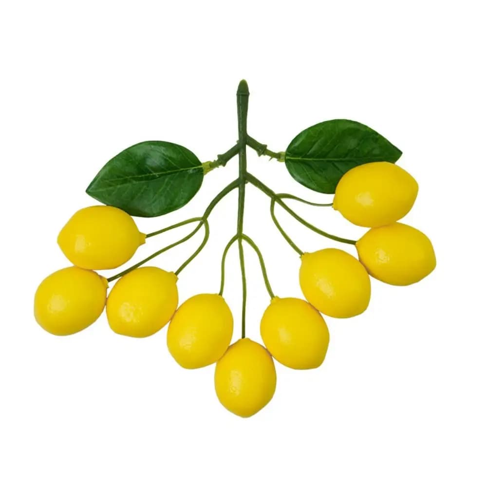 Guirlande de citrons artificiels faits main en mousse, branches de citron de simulation DIY, citrons