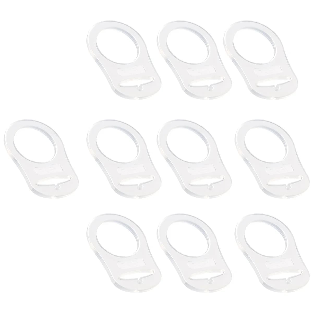 Anneau en silicone pour porte-sucette Mam, 10 pièces, bouton, mannequin, clip, adaptateur transparen